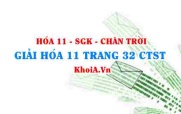 Giải Hóa 11 trang 32 Chân trời Sáng tạo